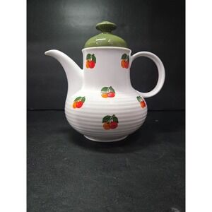 Seltmann Weiden Bavaria Teapot, Cherry Pattern Coffee Pot, Vintage West Germany